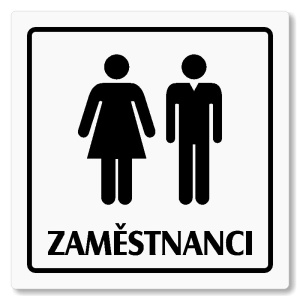 WC zaměstnanci, 118x118mm, bílá, Arizona